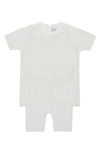 Feltman Brothers Babies'  Kids' Pointelle Rib Short Sleeve Sweater & Pants Set In Ivory