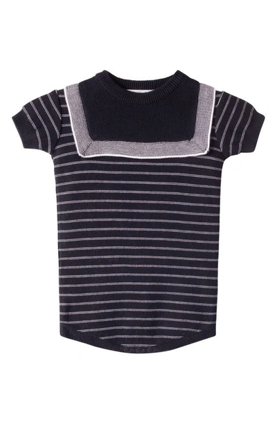 Feltman Brothers Babies' Stripe Knit Romper In Navy