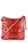 Brahmin Katie Croc Embossed Leather Crossbody Bag In Pink Feline Ombre Melbourne