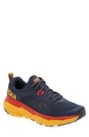 Hoka One One Challenger Atr 6 Trail Running Shoe In Outer Space / Radiant Yellow