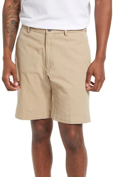 Berle Charleston Flat Front Khaki Shorts