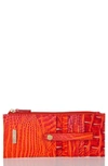 Brahmin Croc Embossed Leather Credit Card Wallet In Flame Melbourne