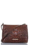 Brahmin Lorelei Croc Embossed Leather Shoulder Bag In Pecan Melbourne,gold