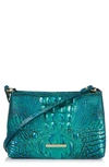 Brahmin Lorelei Croc Embossed Leather Shoulder Bag In Peacock