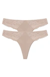 Skarlett Blue Women's Minx Thong 2-pk Underwear In White