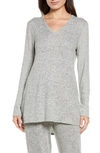 Natori Ulla Rib-knit Lounge Tunic In Ht. Grey