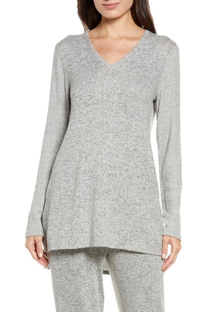 Natori Ulla Rib-knit Lounge Tunic In Blk