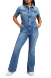 Good American Fit For Success Bootcut Jumpsuit In Blue274