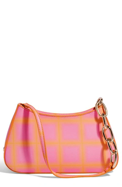 House Of Want Newbie Vegan Leather Shoulder Bag In Citrus Check