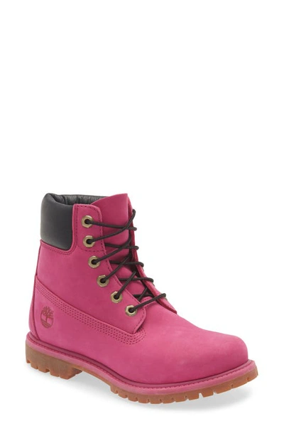 Timberland 6-inch Premium Waterproof Boot In Festival Fuchsia