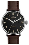 Shinola THE CANFIELD LEATHER STRAP WATCH, 43MM,S0120001939