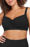 Artesands Plus Size Botticelli Wire-free Convertible-strap Bikini Top In Black