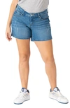 Slink Jeans Side Vent Denim Shorts In Gia