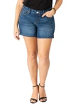 Slink Jeans Side Vent Denim Shorts In Miriam