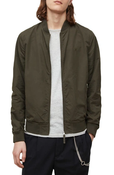 Allsaints Bassett Bomber Jacket In Dull Khaki