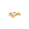 MISSOMA SQUIGGLE CURVE TWO TONE 18KT GOLD-PLATED RING