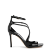Jimmy Choo Azia95 Sandals With Squared Open Toe And Ankle Strap In Black