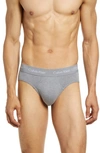 Calvin Klein 3-pack Moisture Wicking Stretch Cotton Briefs In Storm Cloud