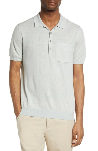Reiss Ralphy Button Polo In Sage