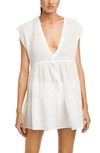 ROBIN PICCONE TIERED V-NECK COVER-UP DRESS