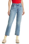 Re/done '70s Ultra High Waist Stove Pipe Jeans In Favorite Bleu