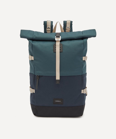 Sandqvist Bernt Cordura Roll Top Backpack In Steel Blue