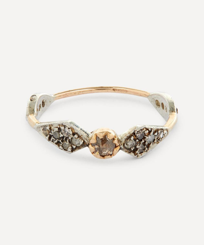 Pascale Monvoisin 9ct Gold-plated Adele Brown Diamond Ring In Gold, Silver