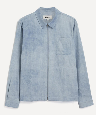 Ymc You Must Create Bowie Cotton Shirt In Blue