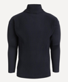 Issey Miyake Roll-neck Pleated-jersey Long-sleeved Top In Navy Blue