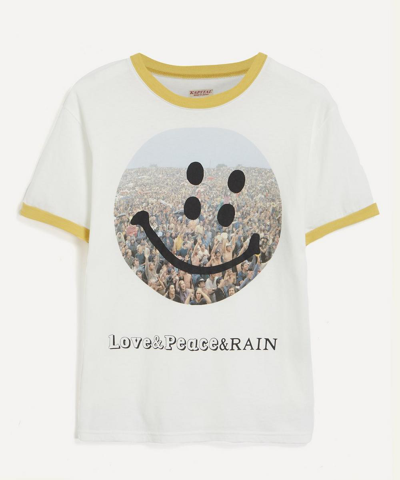 Kapital Love Peace And Rain Cotton T-shirt In White | ModeSens 