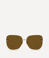 Isabel Marant Rectangular Metal Sunglasses In Brown, Rose Gold