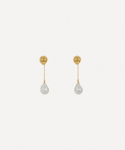 Anissa Kermiche 18ct Gold-plated Souers Pearl Drop Earrings