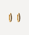 Shop Kirstie Le Marque 9ct Gold-plated Black Diamond Huggie Hoops Earrings