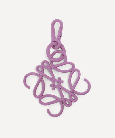 Loewe Anagram Brass And Stainless Steel Charm In Pale Aubergine Glaze