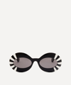 Loewe Oversized Oval Acetate Sunglasses In Grey