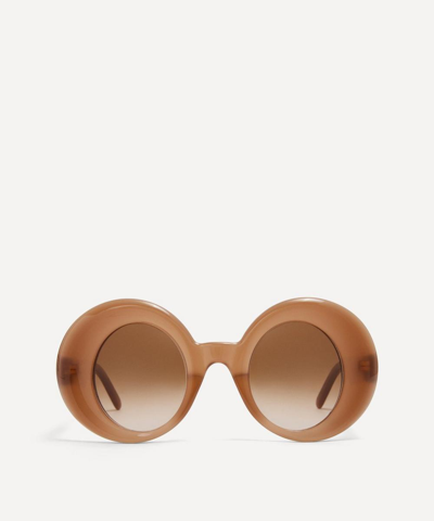 Loewe G736270x05 Oversized Round-frame Acetate Sunglasses In Light Brown