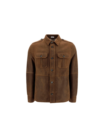 Brunello Cucinelli Shirt In Brown