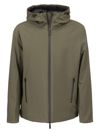 Woolrich Pacific Jacket In Soft Shell In Dark Green