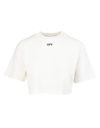 OFF-WHITE WOMAN WHITE CASUAL CROPPED T-SHIRT