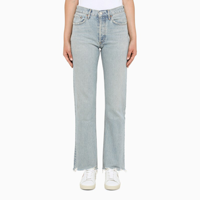 Agolde Light Blue Straight Jeans