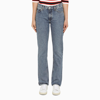 Agolde Blue High Rise Riley Jeans In Blue