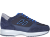 Hogan Interactive H Flock Sneakers In W Denim Blue Grey