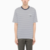 PRADA BLUE AND WHITE STRIPED LONG SLEEVE T-SHIRT