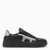 Ferragamo Black And Grey Gancini Pattern Sneakers In Black