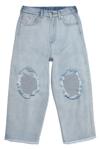 Mm6 Maison Margiela Ripped Straight-leg Jeans In Denim