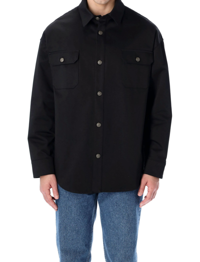 Fourtwofour On Fairfax Oversized Shirt In Black