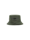 Alexander Mcqueen Logo Printed Bucket Hat In Kaki