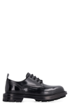 Alexander Mcqueen Leather Lace-up Shoes In Black