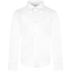 Armani Collezioni White Shirt For Boy With Iconic Eagle In White