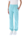 Helmut Lang Printed French Cotton-terry Track Pants In Pool